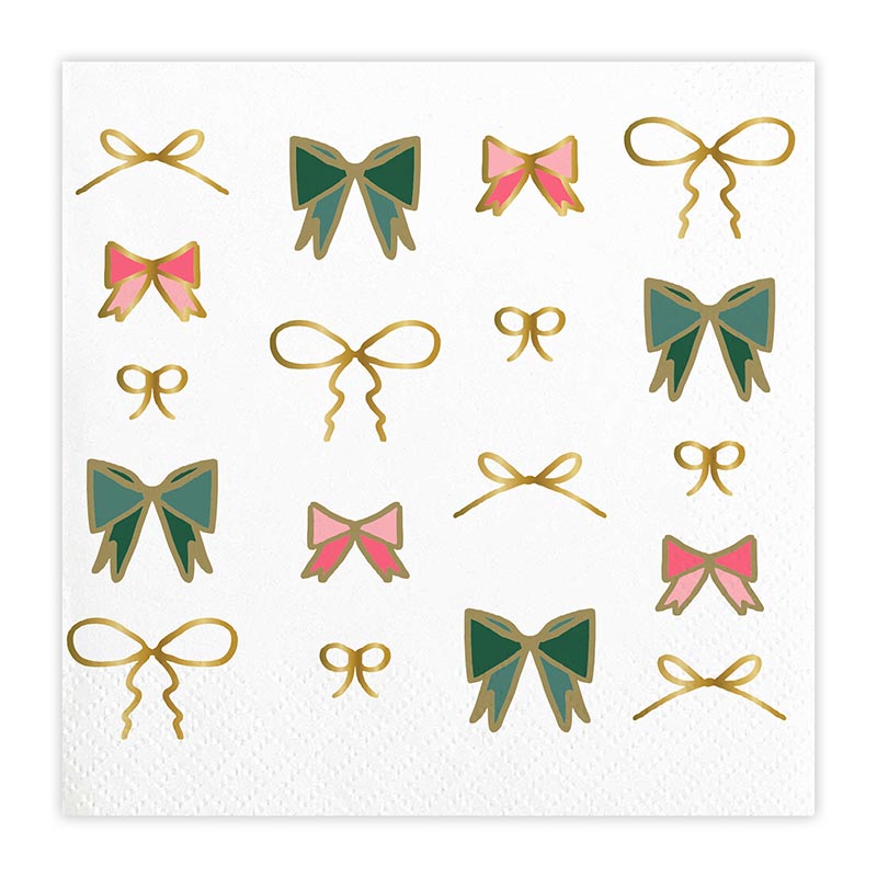 KNOTS AND BOWS COCKTAIL NAPKINS