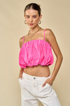 STRAPPY BUBBLE TOP IN PINK
