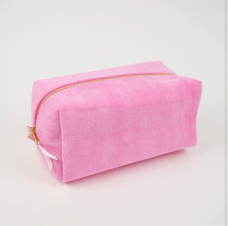 MINI TERRY CLOTH TRAVEL BAG IN PINK