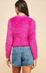FUZZY SWEATER IN PINK