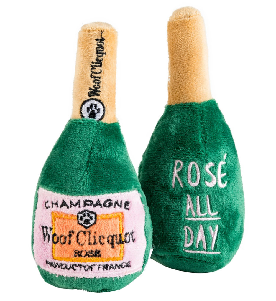 WOOF CLICQUOT ROSE' CHAMPAGNE BOTTLE